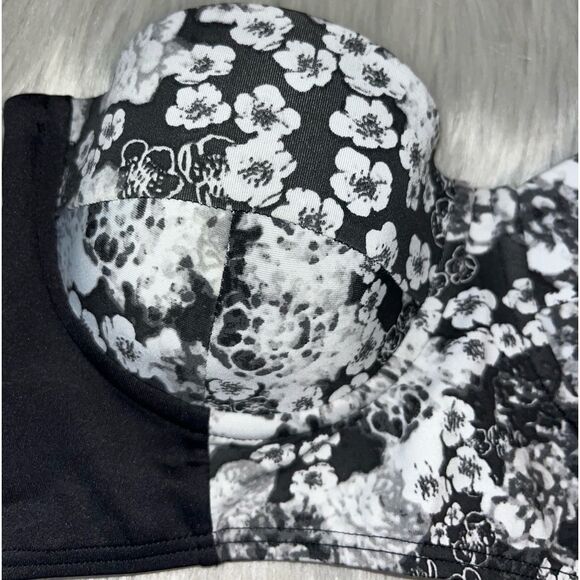 Zinke Taylor Underwire Floral Strapless Swim Top - Picture 2 of 4